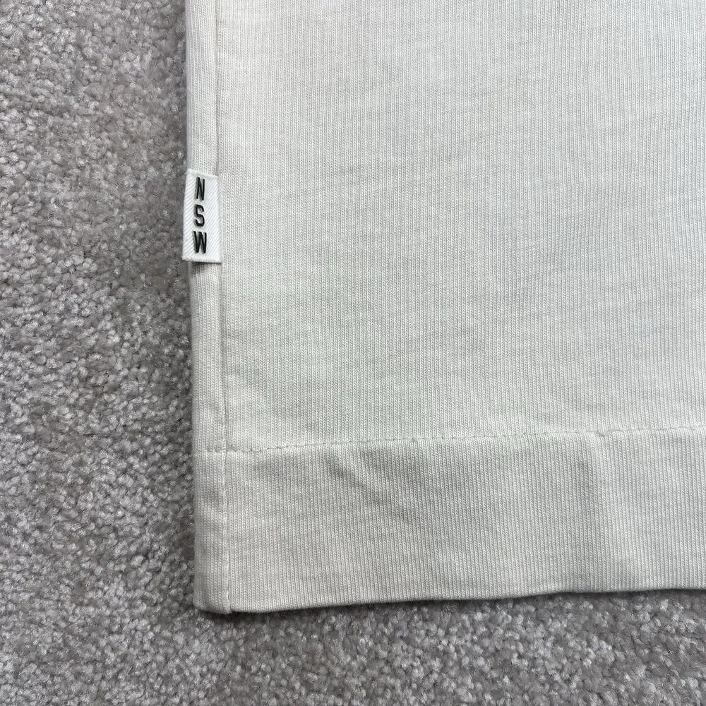 Nike NSW Sportswear MEN'S White Logo Tee 927396-091 Puff Print Embroidered Large